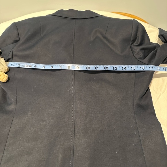 Banana Republic Women’s Tailored Blazer Jacket Size 10 Black Pink Striped Lining - Picture 6 of 7